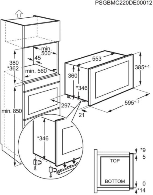 Встраиваемая микроволновая печь AEG MSB2057D-B