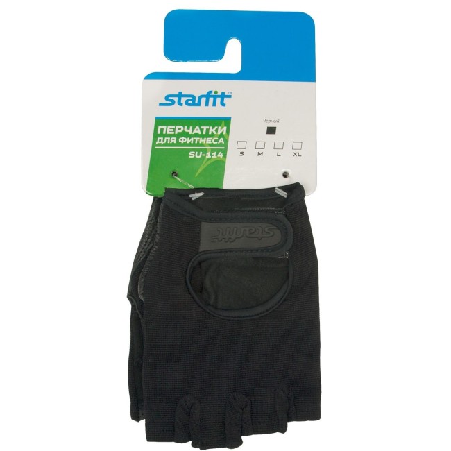 Перчатки для фитнеса Starfit SU-114 черный M