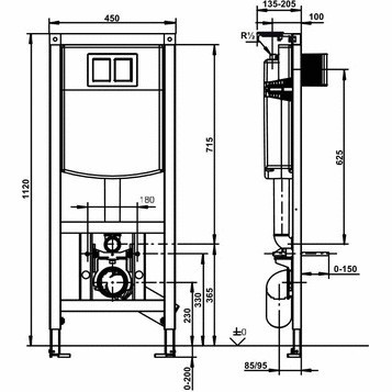 Инсталляция для унитаза Sanit 90.733.00..S004