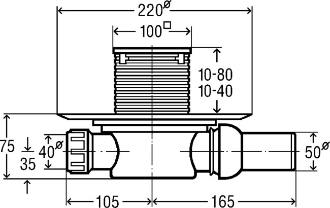 Душевой трап Viega 583217 Душевой трап Viega 583217