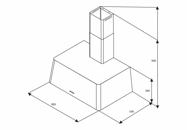 Каминная вытяжка Lofra Rainbow 90 white pearl