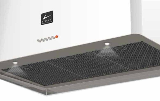 Каминная вытяжка Lofra Rainbow 90 white pearl