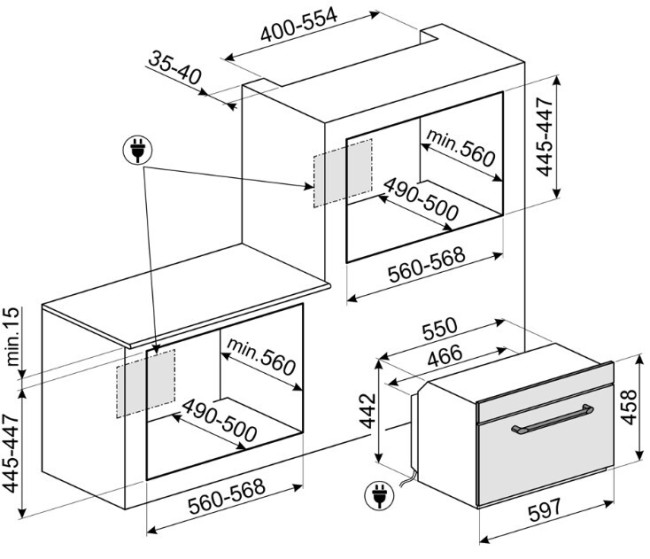 Встраиваемый электрический духовой шкаф Smeg SO4902M1X