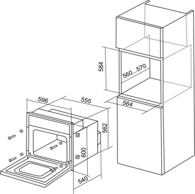 Встраиваемый электрический духовой шкаф Electronicsdeluxe 6009.03 эшв-023