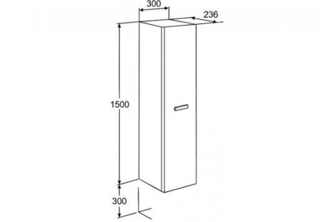 Шкаф-пенал Roca Victoria Nord ZRU9000025 венге