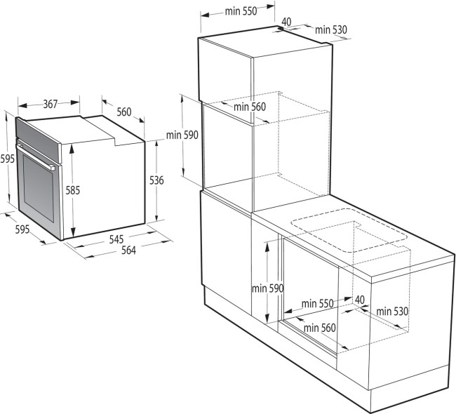 Встраиваемый электрический духовой шкаф Gorenje BO6717E02WG