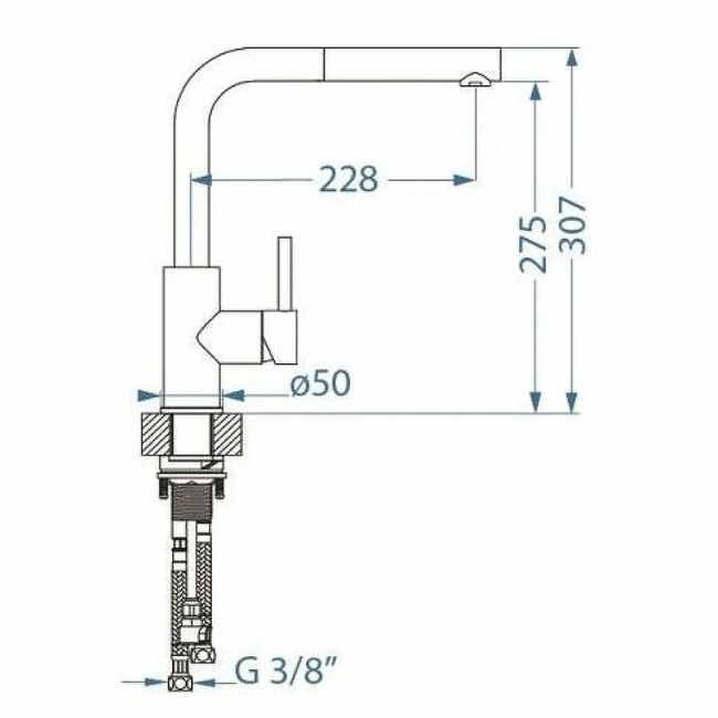 Смеситель для кухни Alveus Zeos P Monarch черный (1136505)