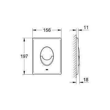 Клавиша смыва Grohe 38505 A 00 Клавиша смыва Grohe 38505 A 00