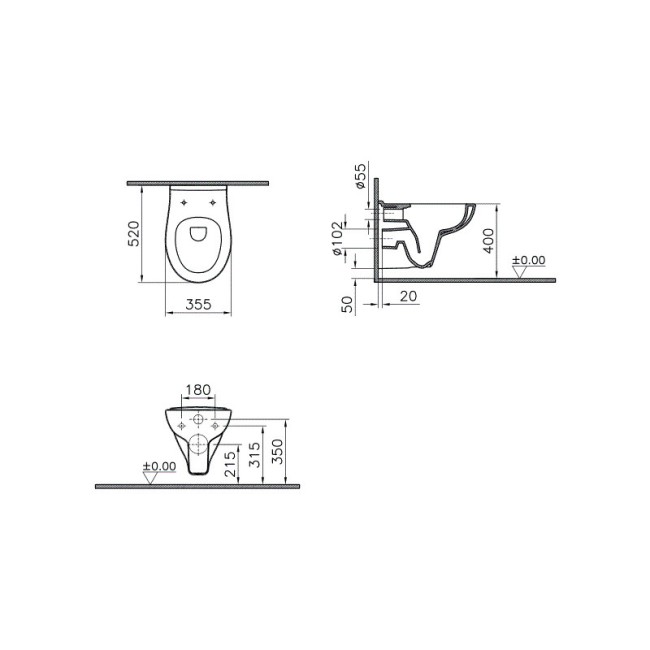 Унитаз подвесной Vitra 7741B003-0075 Унитаз подвесной Vitra 7741B003-0075