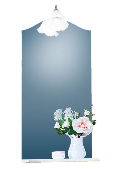 Зеркало Бриклаер Лючия 45 белый глянец/золото Зеркало Бриклаер Лючия 45 белый глянец/золото