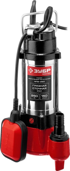 Насос фекальный Зубр НПФ-250