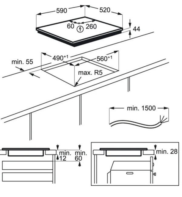 Встраиваемая индукционная варочная панель Electrolux LIT 60433 Встраиваемая индукционная варочная панель Electrolux LIT 60433