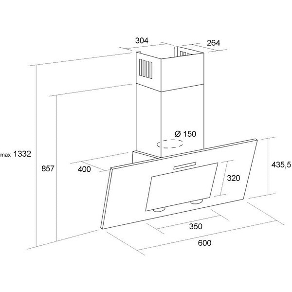 Каминная вытяжка Pyramida HES 30 (C-600) SAND/AJ