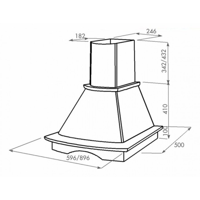 Каминная вытяжка ZorG Tempo1000 90 M