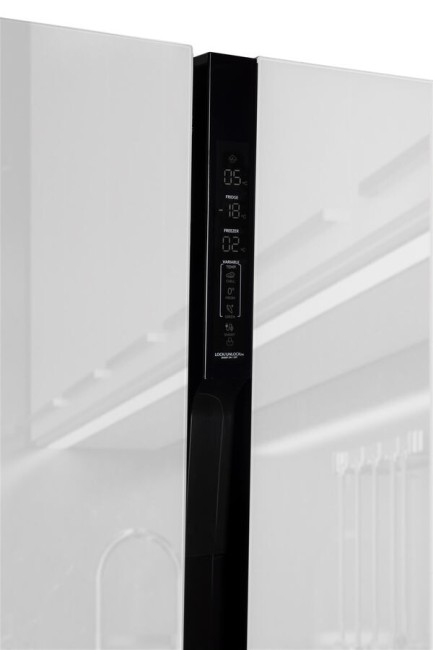 Холодильник Hyundai CS6073FV белое стекло