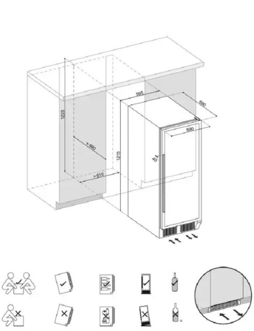 Встраиваемый винный шкаф Dunavox DX-70.258SS