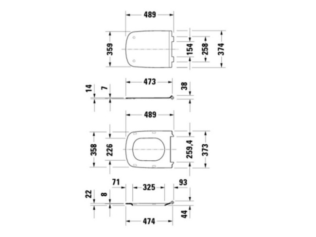 Сиденье для унитаза Duravit DSTYLE (0060590000) белый