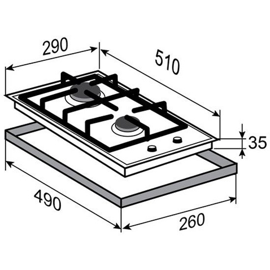 Встраиваемая газовая варочная панель Zigmund & Shtain G 14.3 S