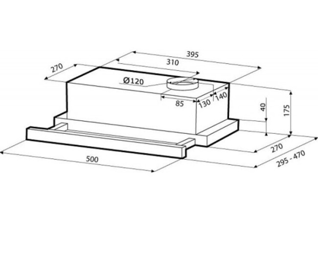 Встраиваемая вытяжка Shindo Libra 50 W PB Встраиваемая вытяжка Shindo Libra 50 W PB