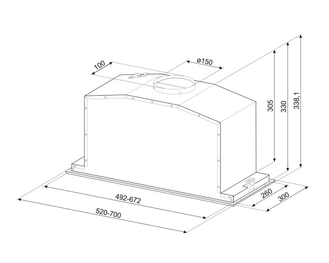 Встраиваемая вытяжка Smeg KICGR52X Встраиваемая вытяжка Smeg KICGR52X