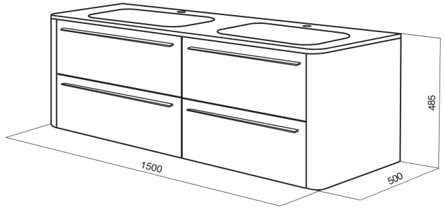Тумба под раковину AM.PM Awe M15FHD1502WF белый