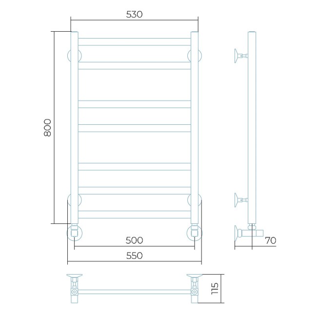 Водяной полотенцесушитель Larusso Солар П7 (4670078535801) Водяной полотенцесушитель Larusso Солар П7 (4670078535801)