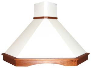 Каминная вытяжка Elikor Форест 90 бежевый/дуб коричневый