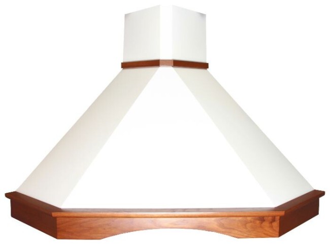 Каминная вытяжка Elikor Форест 90 бежевый/дуб коричневый