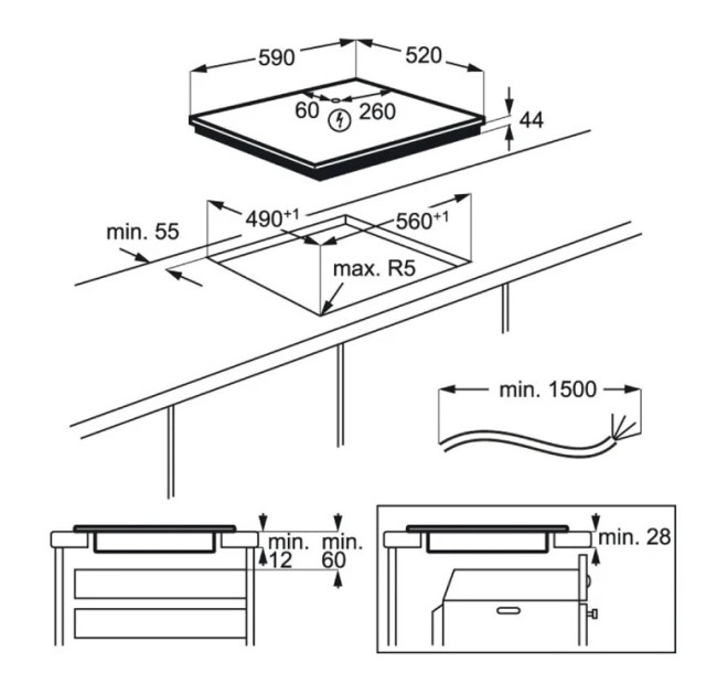 Встраиваемая индукционная варочная панель Electrolux EIV 654