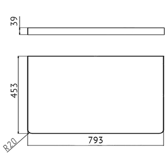 Столешница Velvex Klaufs 80 без отверстий, Invisible Line, шатанэ StKLA.80.IL-617 Столешница Velvex Klaufs 80 без отверстий, Invisible Line, шатанэ StKLA.80.IL-617