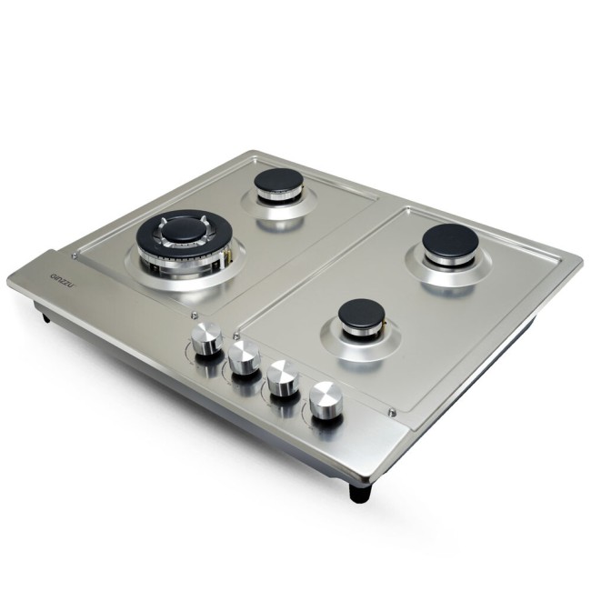 Встраиваемая газовая варочная панель Ginzzu HCG-417 нержавеющая сталь