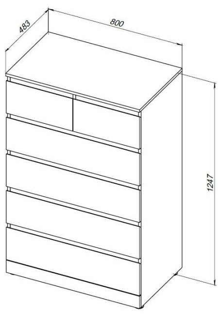 Комод Aquanet Сканди дуб эдгрейн (302545) Комод Aquanet Сканди дуб эдгрейн (302545)