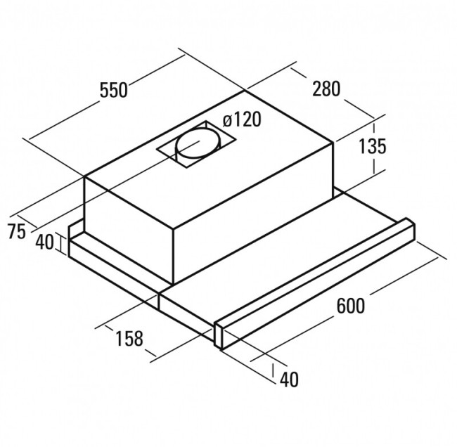 Встраиваемая вытяжка Cata TF 5060 EWH Встраиваемая вытяжка Cata TF 5060 EWH