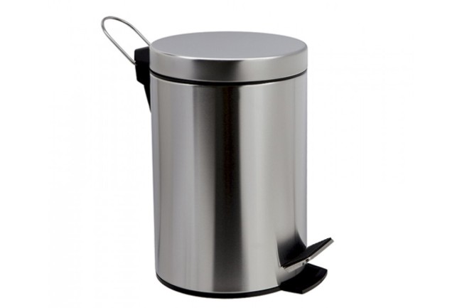 Ведро для мусора WasserKraft K-665 матовый хром