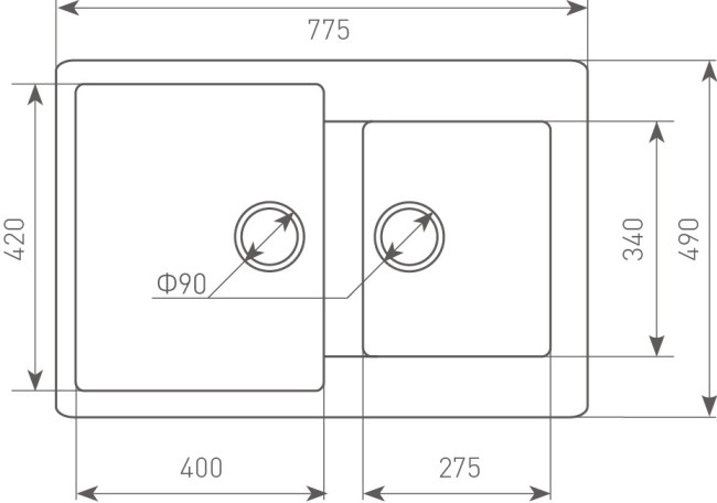 Кухонная мойка Zigmund & Shtain Rechteck 400.275 швейцарский шоколад Кухонная мойка Zigmund & Shtain Rechteck 400.275 швейцарский шоколад