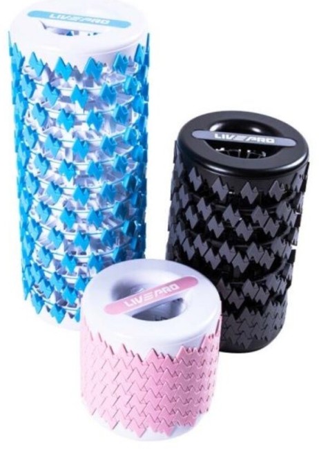 Ролик массажный LivePro Telescopic Fascia Roller розовый Ролик массажный LivePro Telescopic Fascia Roller розовый