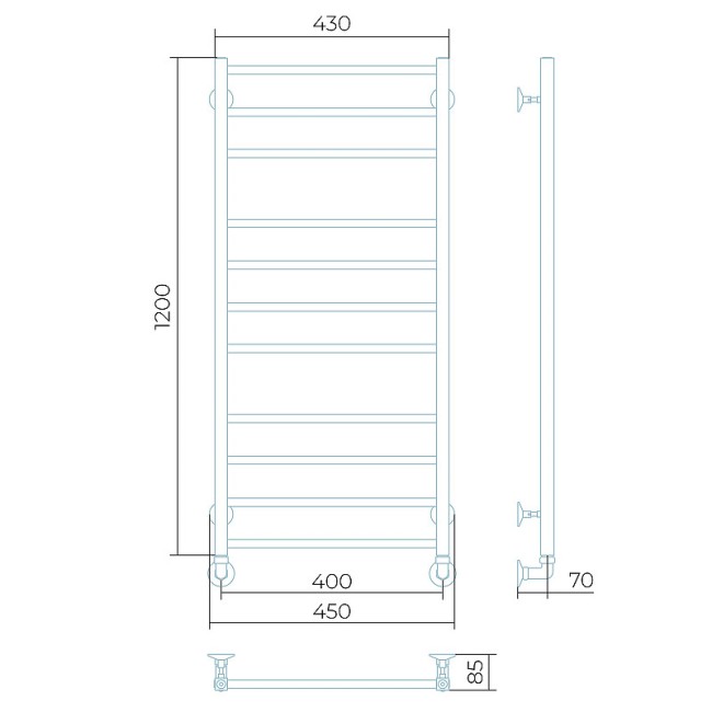 Водяной полотенцесушитель Larusso Имидж П11 (4670078535702) Водяной полотенцесушитель Larusso Имидж П11 (4670078535702)