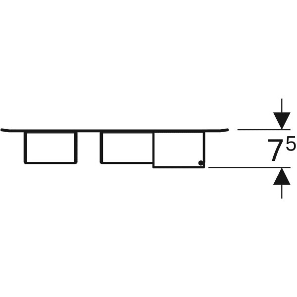 Комплект магнитной доски Geberit (500.649.JK.2) лавовый матовый