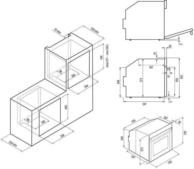 Встраиваемый электрический духовой шкаф Krona REGINA 60 WH