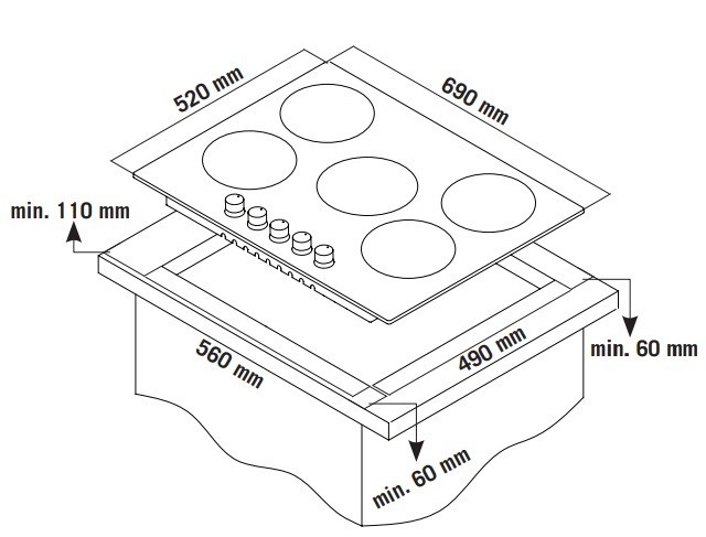 Встраиваемая газовая варочная панель Zigmund & Shtain MN 135.71 W Встраиваемая газовая варочная панель Zigmund & Shtain MN 135.71 W