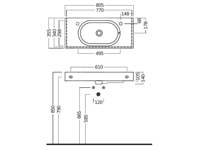 Раковина Hatria Y0QB01