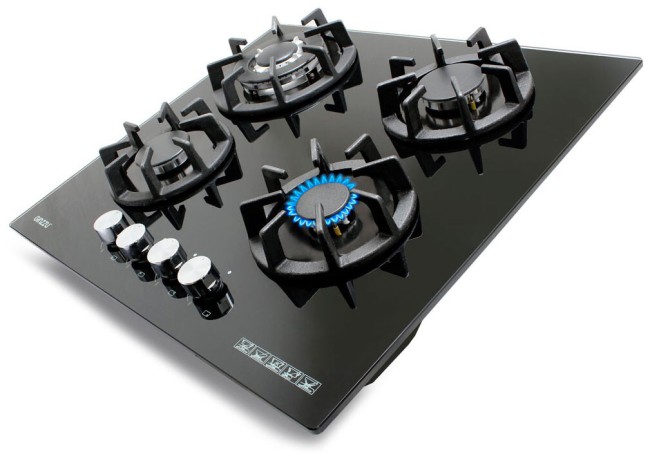 Встраиваемая газовая варочная панель Ginzzu HCG-449 черный