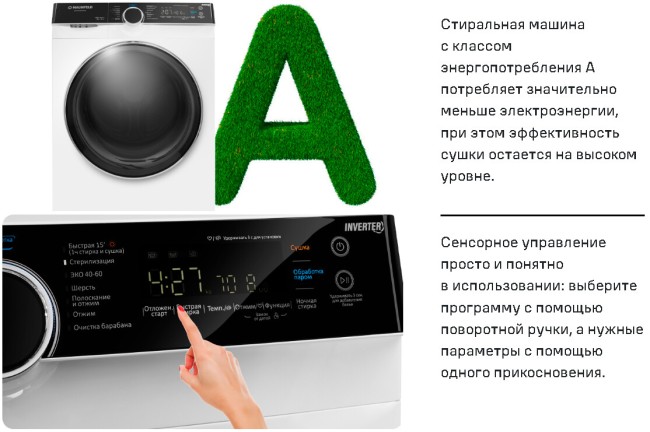 Стиральная машина с сушкой Maunfeld MFWM1486WH06