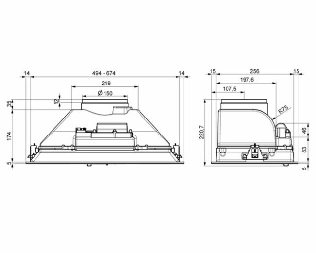 Встраиваемая вытяжка Elikor BREEZE 70Н-450-П3 нержавеющая сталь Встраиваемая вытяжка Elikor BREEZE 70Н-450-П3 нержавеющая сталь