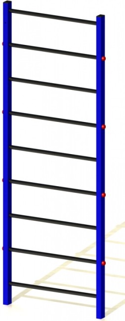 Шведская стенка Kampfer KSW professional Outdoor синий/красный