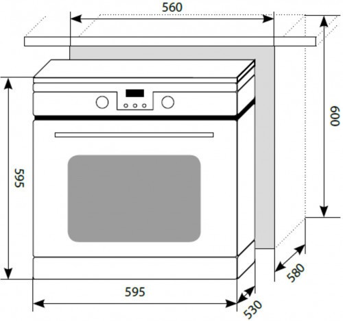 Встраиваемый электрический духовой шкаф Lex EDP 093 IX New
