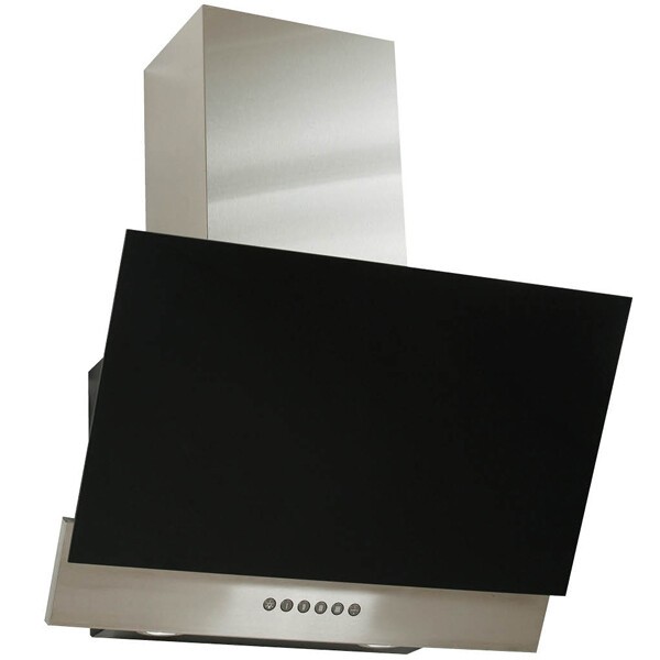 Каминная вытяжка Elikor RX6754XB нержавейка/черное стекло