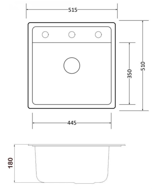 Кухонная мойка ZorG GR 515 black/bronze Кухонная мойка ZorG GR 515 black/bronze