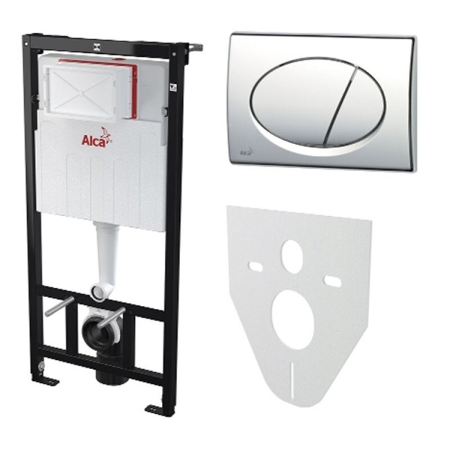 Готовое решение Alca Plast с кнопкой M71-001 хром глянец (AM101/1120-4:1RSM71-001)