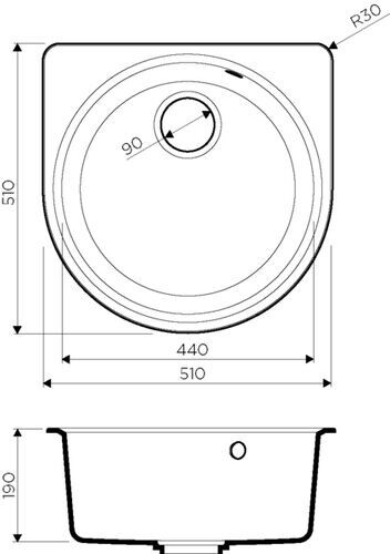 Кухонная мойка Omoikiri Akegata-51-MA/марципан (4993753) Кухонная мойка Omoikiri Akegata-51-MA/марципан (4993753)
